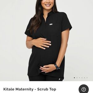 Figs Black Short Sleeve maternity top